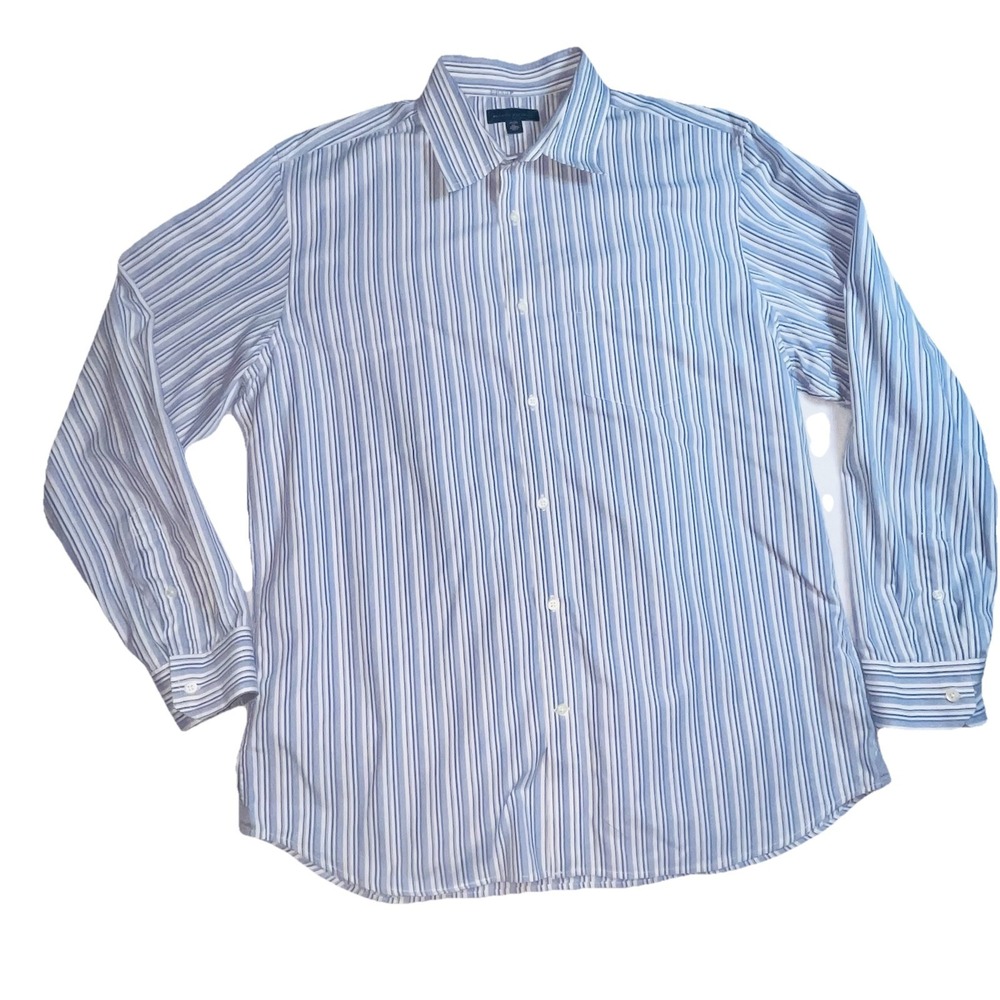 Banana Republic Mens Shirt XL Blue White Striped Long Sleeve Button Up - Picture 3 of 12